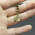 Metal Maple Leaf Keychain For Bag Charm Gift view 4