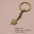 Metal Maple Leaf Keychain For Bag Charm Gift view 2