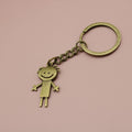 Zinc Alloy Smiling Boy Figure Keychain Vintage Bag Charm view 6