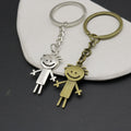 Zinc Alloy Smiling Boy Figure Keychain Vintage Bag Charm view 4