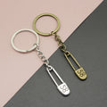 Zinc Alloy Safety Pin Keychain For Bag Charm view 1