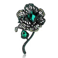 Alloy Rhinestone Flower Brooch For Elegant Women Clothing Decoration view 5
