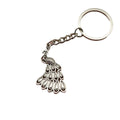 Metal Minimalist Peacock Keychain Bag Charm Gift view 5
