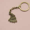 Metal Minimalist Peacock Keychain Bag Charm Gift view 6