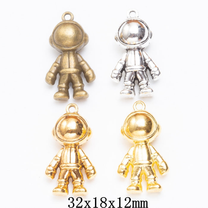 Zinc Alloy Astronaut Charm Pendant No.673393 for DIY Necklace Bracelet Jewelry Making