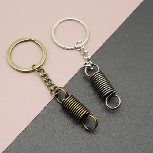 Metal Minimalist Spring Keychain Key Ring Gift for Bag