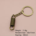 Metal Minimalist Spring Keychain Key Ring Gift for Bag view 2