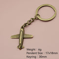 Zinc Alloy Minimalist Airplane Keychain For Travel Gift view 2