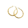 Minimalist Copper Round Geometric Hoop Earrings With Silver Pin For Fashion Commute Style view 5