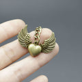 Metal Heart Wing Keychain Bag Charm view 4