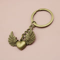 Metal Heart Wing Keychain Bag Charm view 6