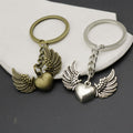 Metal Heart Wing Keychain Bag Charm view 3