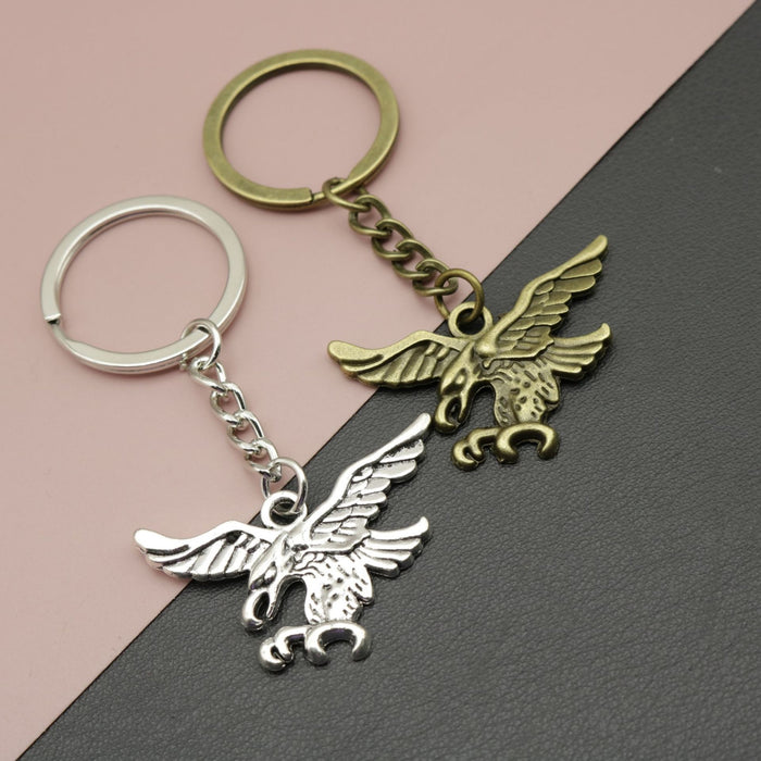 Zinc Alloy Simple Eagle Keychain Bag Charm Gift