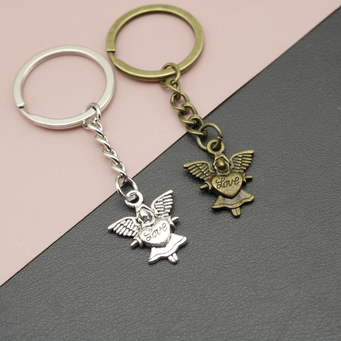 Metal Angel Love Keychain Gift