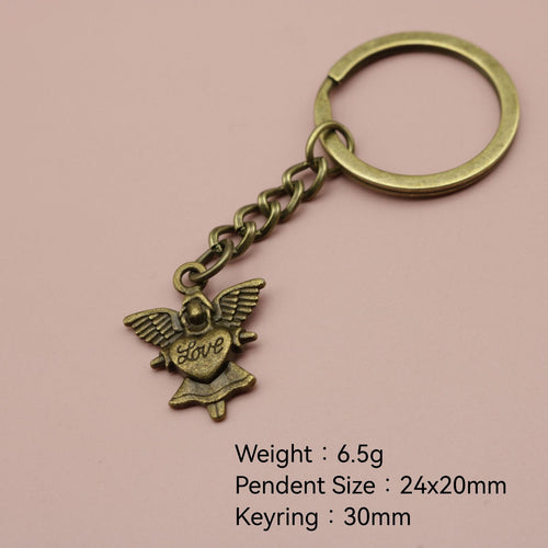 Metal Angel Love Keychain Gift
