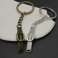 Metal Belt Buckle Keychain Fashion Key Ring Gift view 3