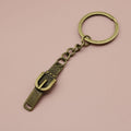 Metal Belt Buckle Keychain Fashion Key Ring Gift view 6