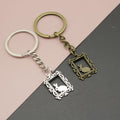 Zinc Alloy Simple Rabbit Photo Frame Keychain Bag Charm Gift view 1