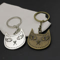 Zinc Alloy Cute Big Cat Keychain Pet Bag Charm Gift view 4