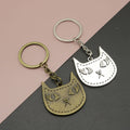 Zinc Alloy Cute Big Cat Keychain Pet Bag Charm Gift view 1