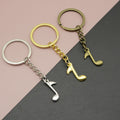 Metal Minimalist Music Note Keychain Bag Charm Gift view 1