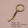Metal Minimalist Music Note Keychain Bag Charm Gift view 2