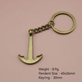 Zinc Alloy Minimalist Anchor Keychain Bag Charm Gift view 2