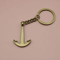 Zinc Alloy Minimalist Anchor Keychain Bag Charm Gift view 6