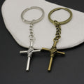 Zinc Alloy Cross Keychain Simple Gift Key Ring view 4