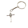 Zinc Alloy Cross Keychain Simple Gift Key Ring view 5