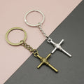 Zinc Alloy Cross Keychain Simple Gift Key Ring view 1