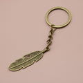 Metal Minimalist Feather Keychain Bag Charm Gift for Women view 6