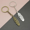 Metal Minimalist Feather Keychain Bag Charm Gift for Women view 1