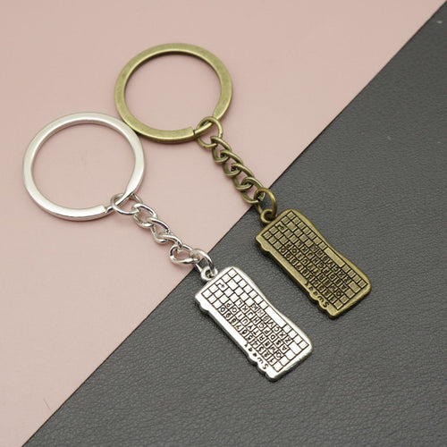 Zinc Alloy Keyboard Keychain Tech Gift Key Ring