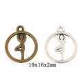 Vintage Alloy Yoga Figure Frame Charm Pendant For DIY Necklace Bracelet Jewelry Making view 1