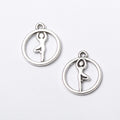Vintage Alloy Yoga Figure Frame Charm Pendant For DIY Necklace Bracelet Jewelry Making view 2