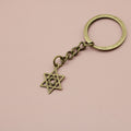 Metal Six-Pointed Star Keychain Minimalist Bag Charm Gift view 6