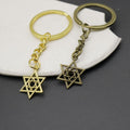 Metal Six-Pointed Star Keychain Minimalist Bag Charm Gift view 4