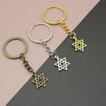 Metal Six-Pointed Star Keychain Minimalist Bag Charm Gift view 1
