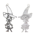 Antique Silver Zinc Alloy Witch Charm Pendant for DIY Necklace Bracelet Jewelry Making view 2