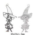 Antique Silver Zinc Alloy Witch Charm Pendant for DIY Necklace Bracelet Jewelry Making view 1