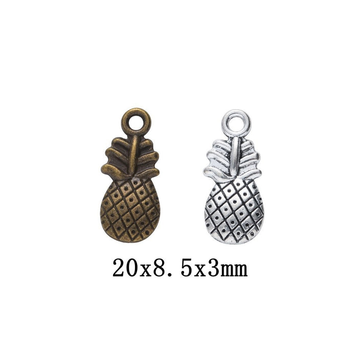 Zinc Alloy Pineapple Charm Pendant for DIY Necklace Bracelet Jewelry Making