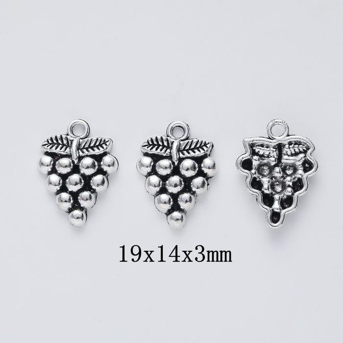 Antique Silver Zinc Alloy Grapes Charm Pendant No.291902 for DIY Necklace Bracelet Jewelry Making
