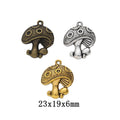 Zinc Alloy Mushroom Charm Pendant No.931674 for DIY Necklace Bracelet Jewelry Making view 1