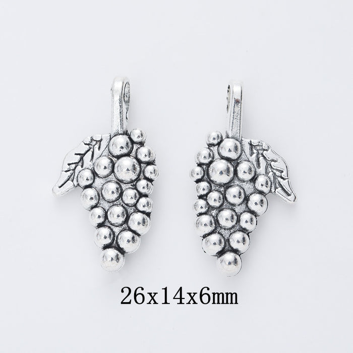 Antique Silver Zinc Alloy Grapes Charm Pendant No.931728 for DIY Necklace Bracelet Jewelry Making