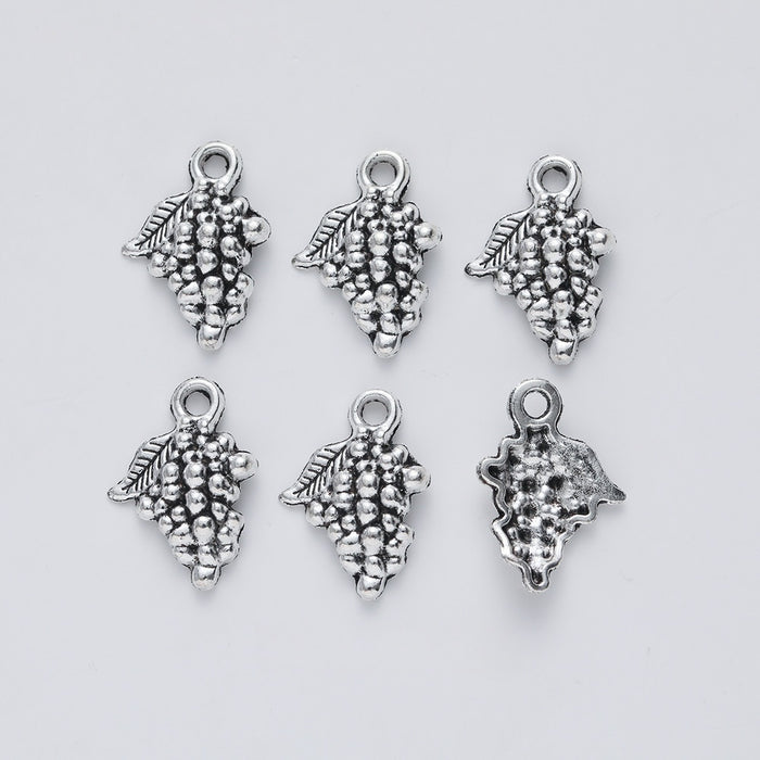 Antique Silver Zinc Alloy Grapes Charm Pendant for DIY Necklace Bracelet Jewelry Making