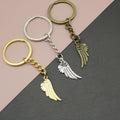 Zinc Alloy Simple Wing Feather Keychain Bag Charm Gift view 1