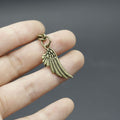 Zinc Alloy Simple Wing Feather Keychain Bag Charm Gift view 4