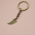 Zinc Alloy Simple Wing Feather Keychain Bag Charm Gift view 6