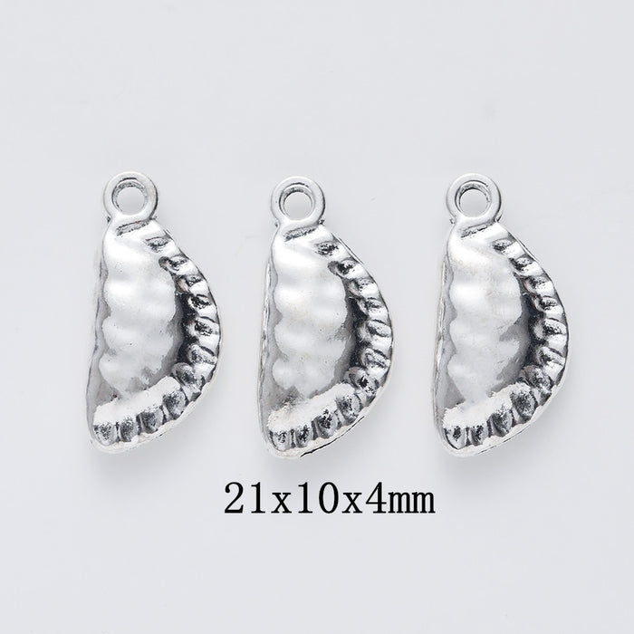Antique Silver Zinc Alloy Dumpling Charm Pendant No.490044 for DIY Necklace Bracelet Jewelry Making